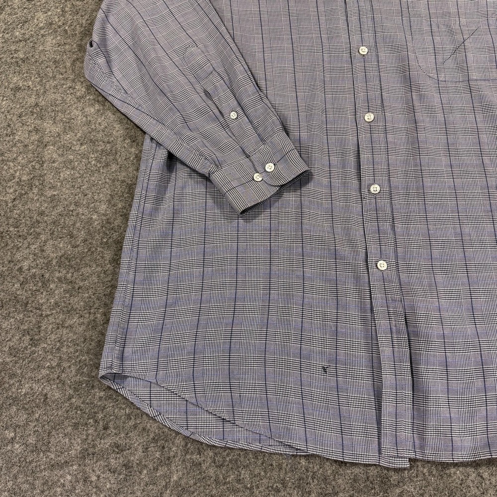 Ralph Lauren Purple‎ Label Dress Shirt Mens Large Blue Plaid Button Down Italy - Picture 4 of 12